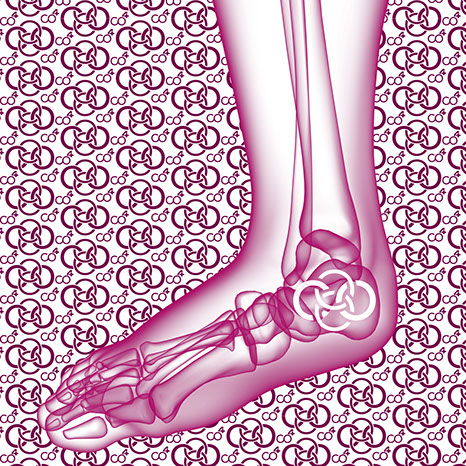 Röntgenbild mit Praxislogo symbolisiert Hernienchirurgie - Fachgebiete der Orthopädische und Chirurgische Praxis  Berner´s Braun Schneider.